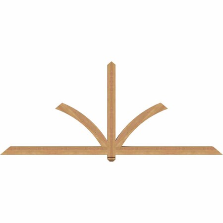 Ekena Millwork Redmond Smooth Timber Gable Bracket, Western Red Cedar, 96"W x 40"H x 3 1/2"D x 3 1/2"F, 10/12 Pitch GBW096X40X0404RED00SWR